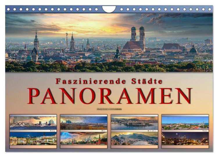 Produktbild: Faszinierende St&auml;dte, Panoramen (Wandkalender 2026 DIN A4 quer), CALVENDO Monatskalender