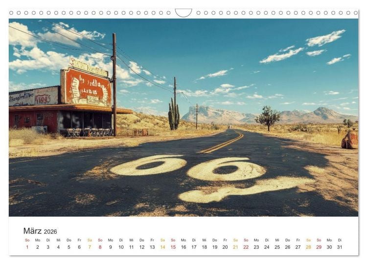 Produktbild: Zeitreise auf Asphalt (Wandkalender 2026 DIN A3 quer), CALVENDO Monatskalender