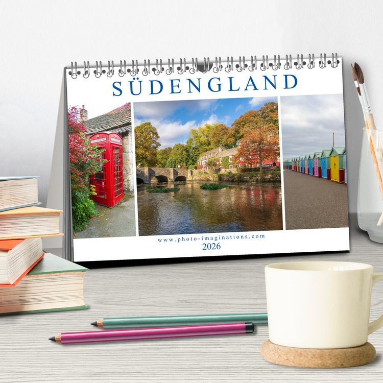 Produktbild: Bezauberndes S&uuml;dengland (Tischkalender 2026 DIN A5 quer), CALVENDO Monatskalender