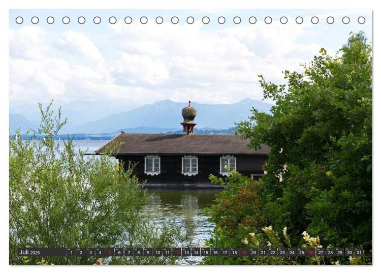 Produktbild: Starnberger See - Auf den Spuren von Ludwig II. und Sisi (Tischkalender 2026 DIN A5 quer), CALVENDO Monatskalender