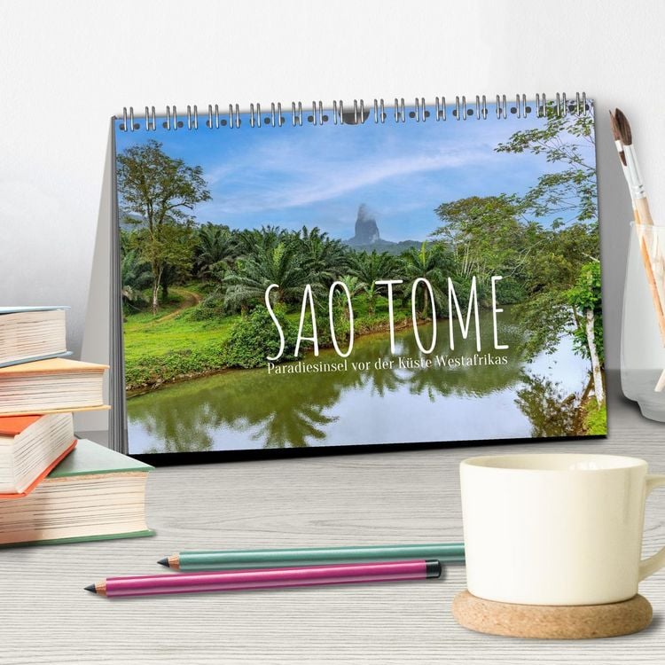 Produktbild: Sao Tome. Paradiesinsel vor der K&uuml;ste Westafrikas (Tischkalender 2026 DIN A5 quer), CALVENDO Monatskalender