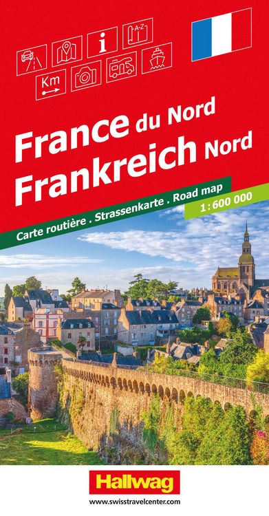 Produktbild: Hallwag Strassenkarte Frankreich Nord 1:600.000