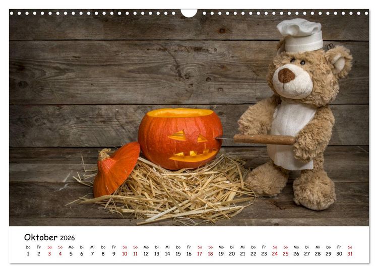 Produktbild: Eddy, der Teddy (Wandkalender 2026 DIN A3 quer), CALVENDO Monatskalender