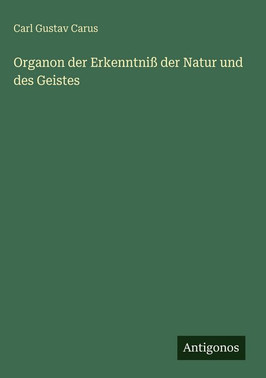 Produktbild: Organon der Erkenntni&szlig; der Natur und des Geistes