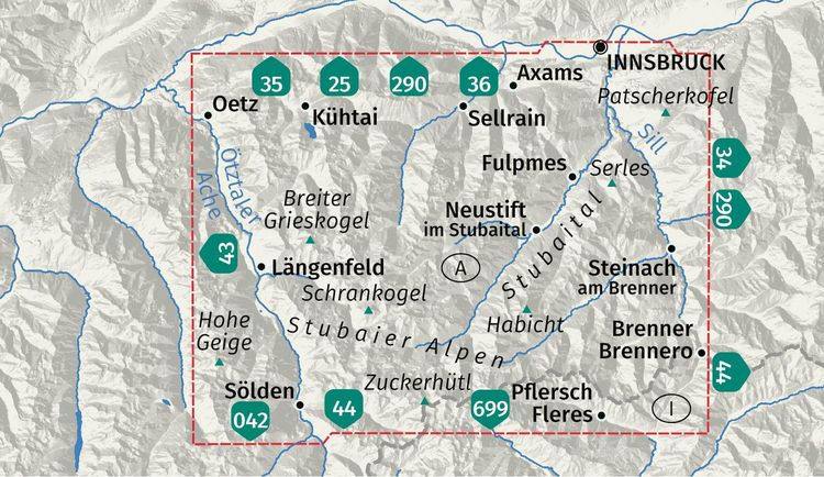 Produktbild: KOMPASS Wanderkarte 83 Stubaier Alpen 1:50.000