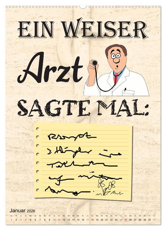 Produktbild: Spa&szlig; im Wartezimmer (hochwertiger Premium Wandkalender 2026 DIN A2 hoch), Kunstdruck in Hochglanz