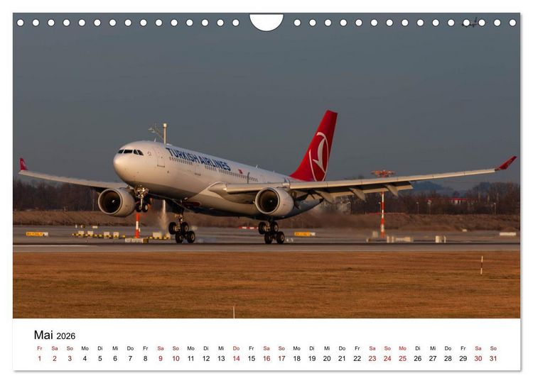 Produktbild: Flugzeuge von Airbus 2026 (Wandkalender 2026 DIN A4 quer), CALVENDO Monatskalender