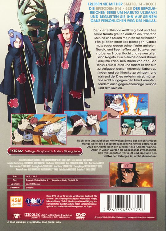 Naruto Shippuden - Staffel 14 - Box 1 [3 DVDs] als DVD kaufen