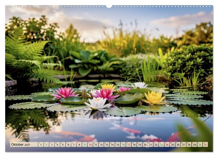 Produktbild: Oase im Garten (Wandkalender 2027 DIN A2 quer), CALVENDO Monatskalender