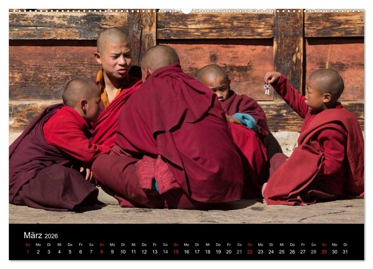Produktbild: Bhutan 2026 - Land des Donnerdrachens (Wandkalender 2026 DIN A2 quer), CALVENDO Monatskalender