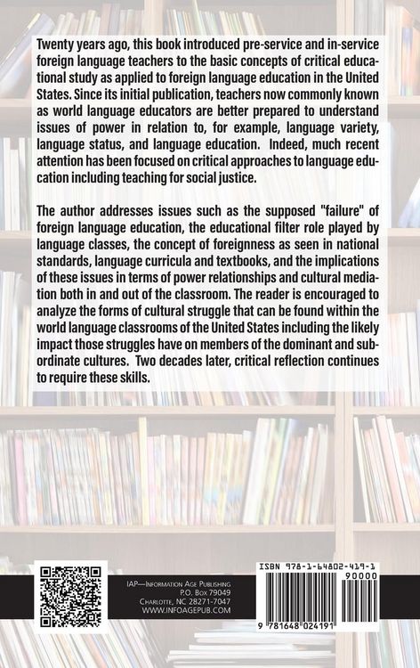 Produktbild: Critical Reflection and the Foreign Language Classroom (20th Anniversary Edition)