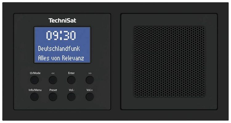 Produktbild: TechniSat DIGITRADIO UP 1 Steckdosenradio DAB+, UKW Bluetooth&reg; Weckfunktion, Inkl. Lautsprecherbox Schwarz