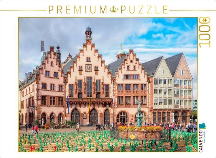 Produktbild: CALVENDO Puzzle Frankfurt Rathaus R&ouml;mer | 1000 Teile Lege-Gr&ouml;&szlig;e 64x48cm Foto-Puzzle f&uuml;r gl&uuml;ckliche Stunden