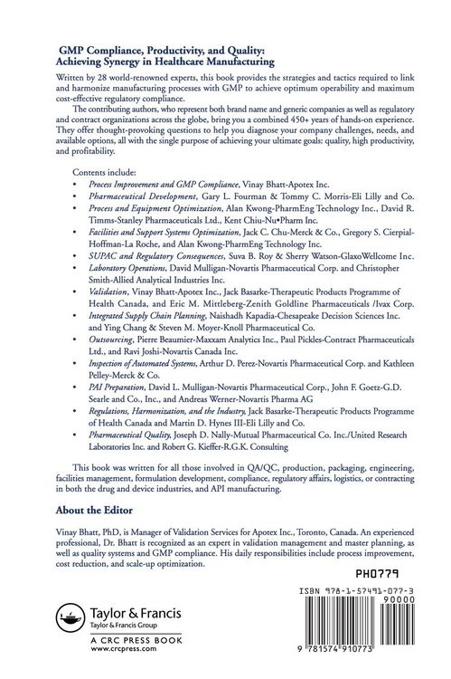 Produktbild: GMP Compliance, Productivity, and Quality