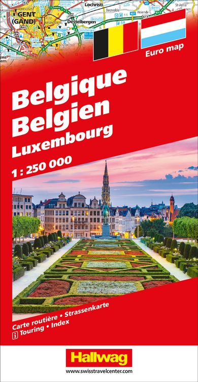 Produktbild: Hallwag Strassenkarte Belgien 1:250.000