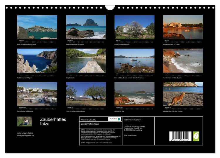 Produktbild: Zauberhaftes Ibiza (Wandkalender 2026 DIN A3 quer), CALVENDO Monatskalender