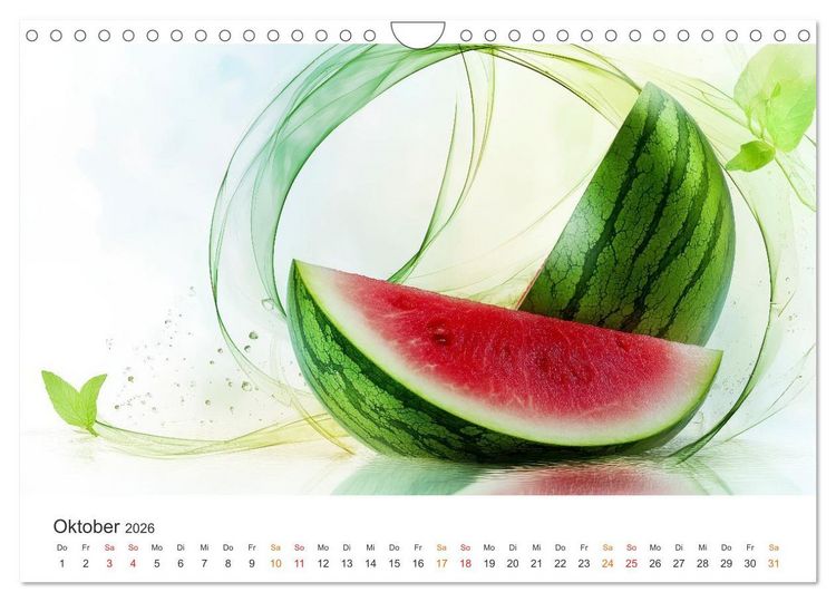 Produktbild: Gartenkalender - Symphonie aus Obst und Fantasie (Wandkalender 2026 DIN A4 quer), CALVENDO Monatskalender