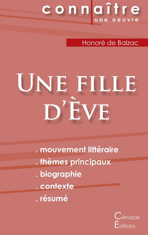 Produktbild: Fiche de lecture Une fille d'&Egrave;ve de Balzac (Analyse litt&eacute;raire de r&eacute;f&eacute;rence et r&eacute;sum&eacute; complet)