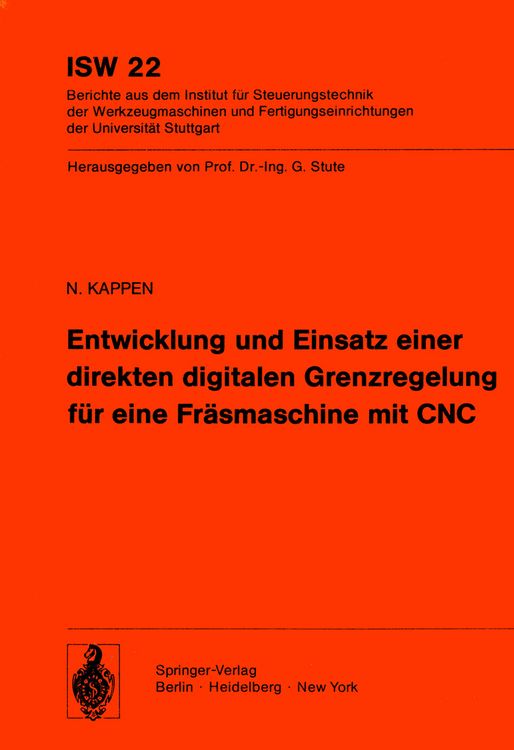 Produktbild: Entwicklung und Einsatz einer direkten digitalen Grenzregelung f&uuml;r eine Fr&auml;smaschine mit CNC