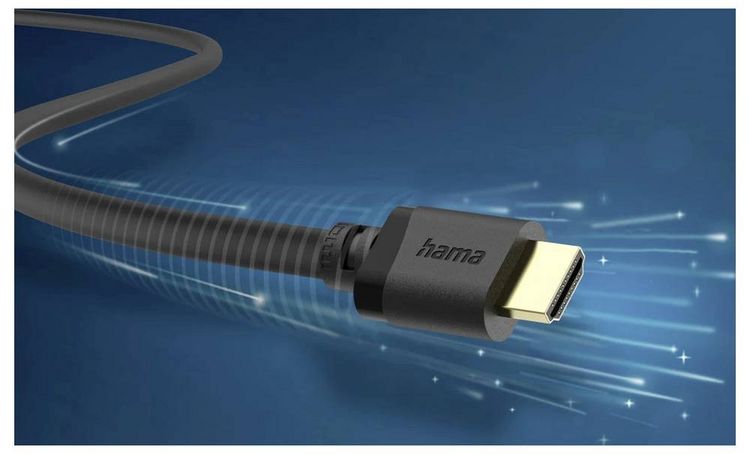 Produktbild: Hama HDMI Anschlusskabel HDMI-A Stecker 2m Schwarz 00202031 8K UHD, eARC HDMI-Kabel