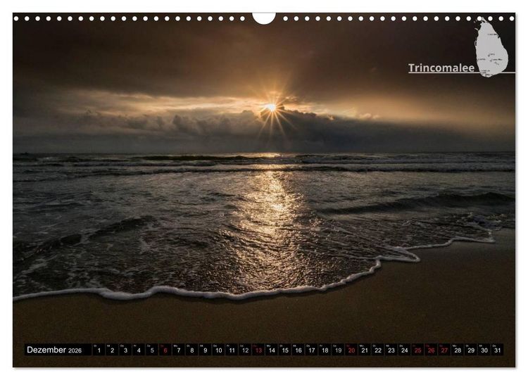 Produktbild: Sri Lanka, eine Reise &uuml;ber die Insel der King Coconut (Wandkalender 2026 DIN A3 quer), CALVENDO Monatskalender