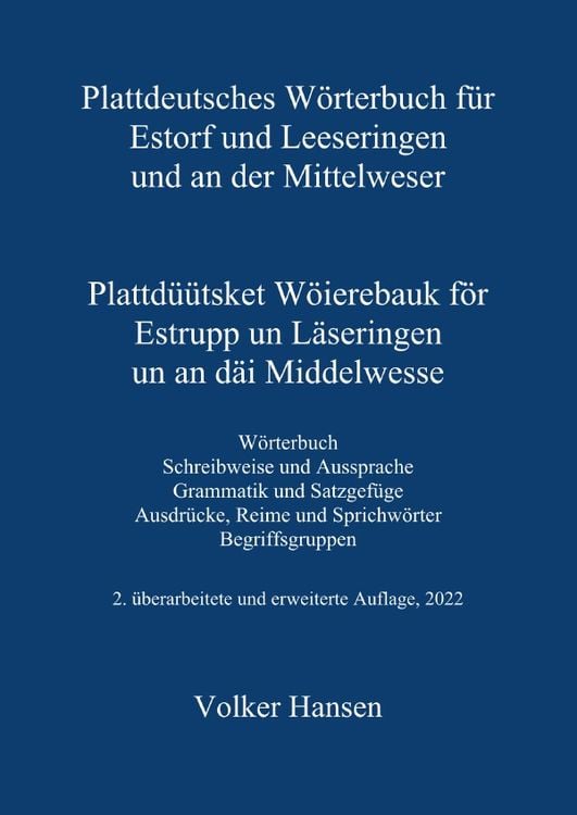 Produktbild: Plattdeutsches W&ouml;rterbuch f&uuml;r Estorf und Leeseringen und an der Mittelweser