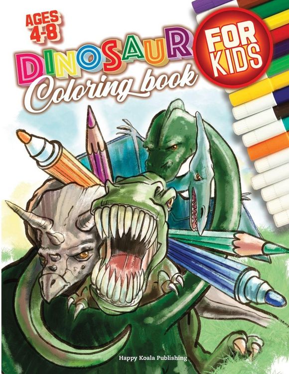 Produktbild: Dinosaur Coloring Book for Kids ages 4-8