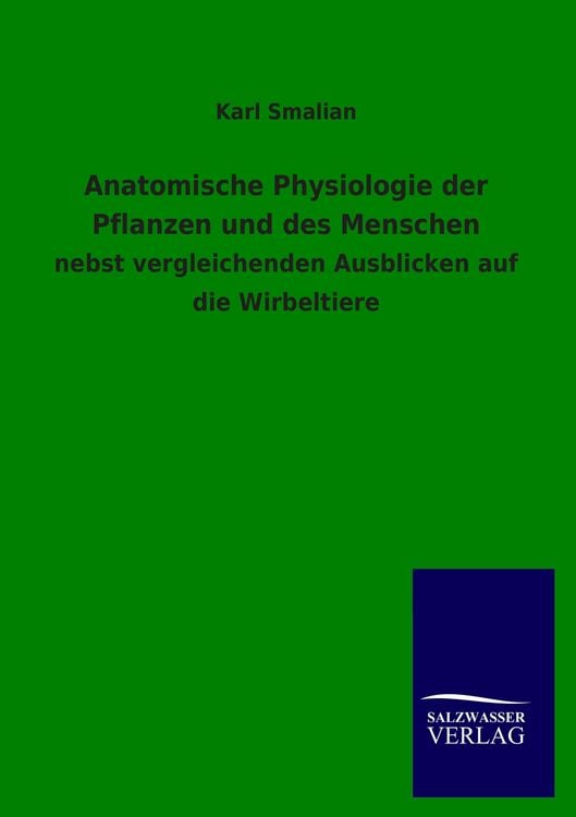Produktbild: Anatomische Physiologie der Pflanzen und des Menschen