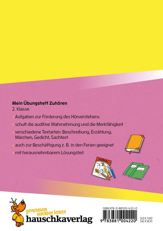 Produktbild: Mein &Uuml;bungsheft - Zuh&ouml;ren und verstehen 2. Klasse