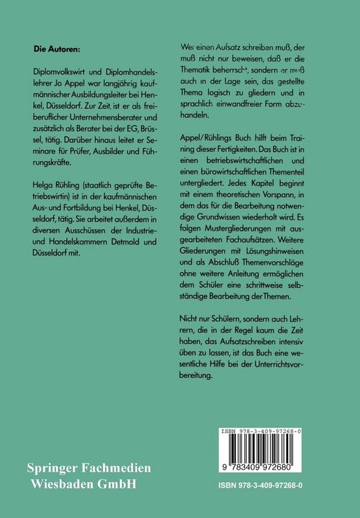 Produktbild: Kaufm&auml;nnische Aufs&auml;tze