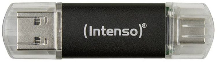 Produktbild: Intenso Twist Line USB-Stick 64 GB Anthrazit 3539490 USB-A, USB-C&reg;, USB-A (USB 3.1 Gen 1)