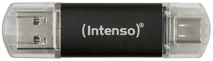 Produktbild: Intenso Twist Line USB-Stick 64GB Anthrazit 3539490 USB-A, USB-C&reg;, USB-A (USB 3.1 Gen 1)