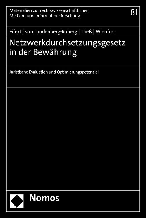Produktbild: Netzwerkdurchsetzungsgesetz in der Bew&auml;hrung