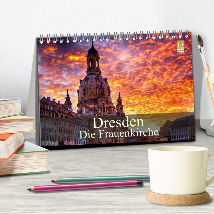Produktbild: Dresden - Die Frauenkirche (Tischkalender 2026 DIN A5 quer), CALVENDO Monatskalender