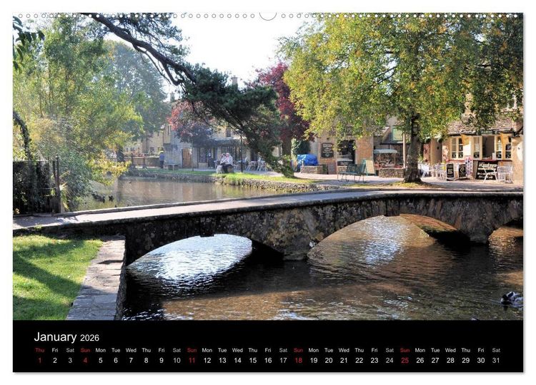 Produktbild: Cotswold Towns (High Quality Premium Wall Calendar 2026 DIN A2 landscape),CALVENDO 12 Month Wall Calendar