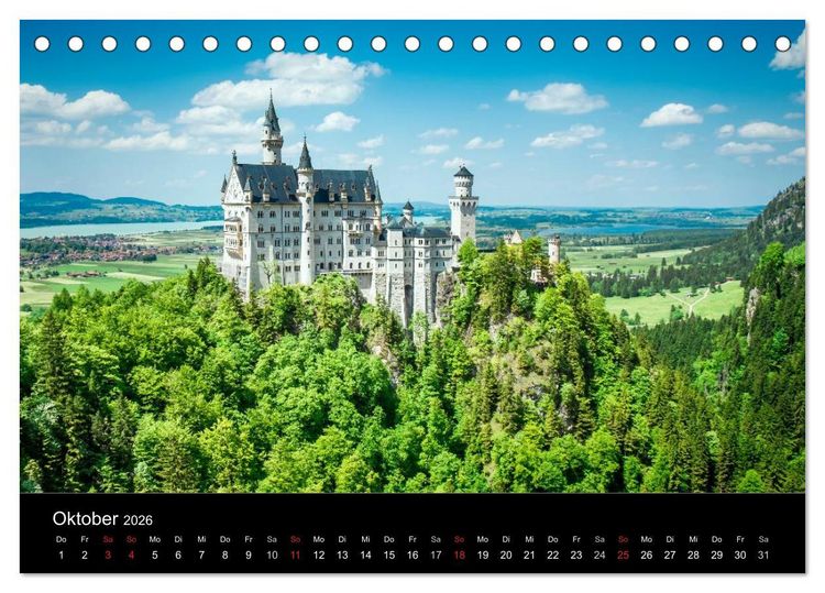 Produktbild: Unser Bayern (Tischkalender 2026 DIN A5 quer), CALVENDO Monatskalender