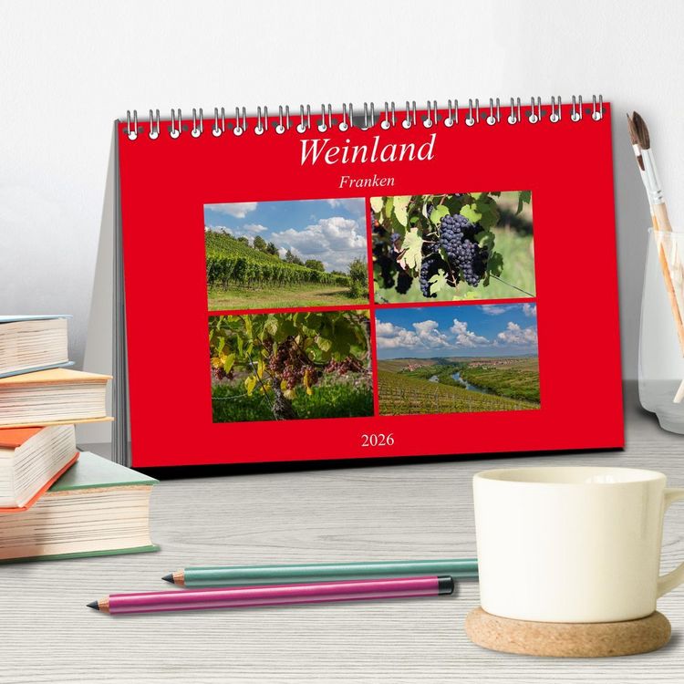 Produktbild: Weinland Franken (Tischkalender 2026 DIN A5 quer), CALVENDO Monatskalender