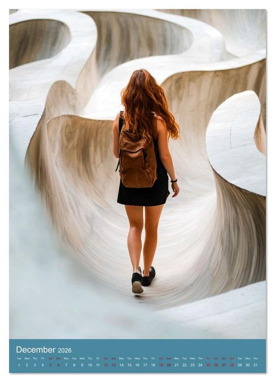 Produktbild: Paths like Escher (Wall Calendar 2026 DIN A2 portrait), CALVENDO 12 Month Wall Calendar