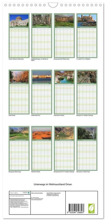 Produktbild: Familienplaner 2027 - Unterwegs im Weihrauchland Oman mit 5 Spalten (Wandkalender, 21 x 45 cm) CALVENDO