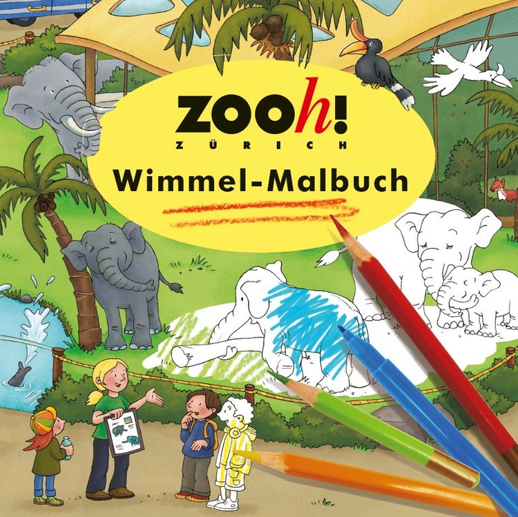 Produktbild: Zoo Z&uuml;rich Wimmel-Malbuch