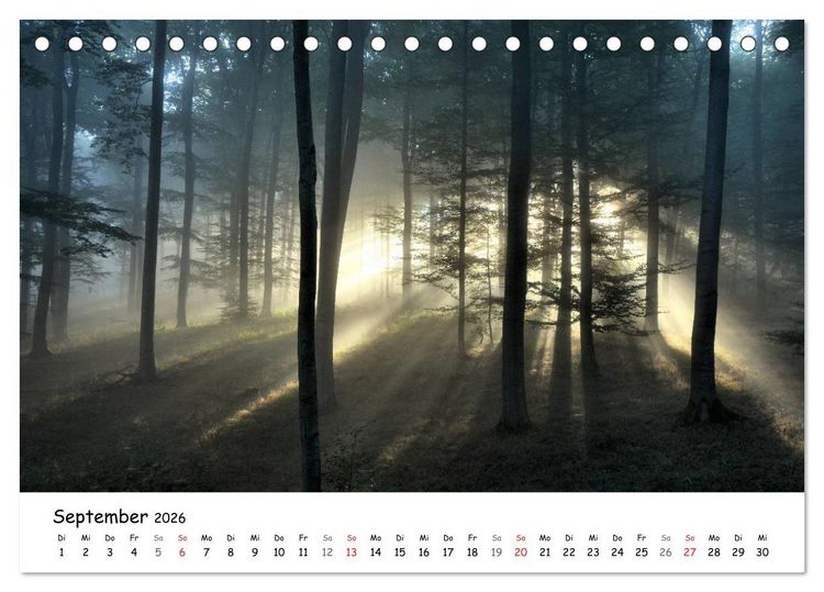Produktbild: Morgendliche Stimmungen in Nordhessen (Tischkalender 2026 DIN A5 quer), CALVENDO Monatskalender