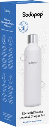 Produktbild: SODAPOP Edelstahlflasche 750ml wei&szlig; f&uuml;r Logan und Cooper Pro