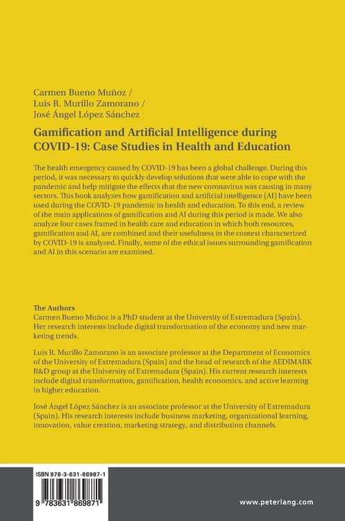 Produktbild: Gamification and Artificial Intelligence during COVID-19: Case Studies in Health and Education