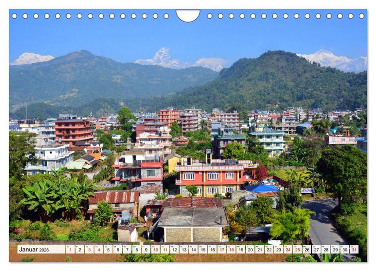 Produktbild: POKHARA und SARANGKOT (Wandkalender 2026 DIN A4 quer), CALVENDO Monatskalender