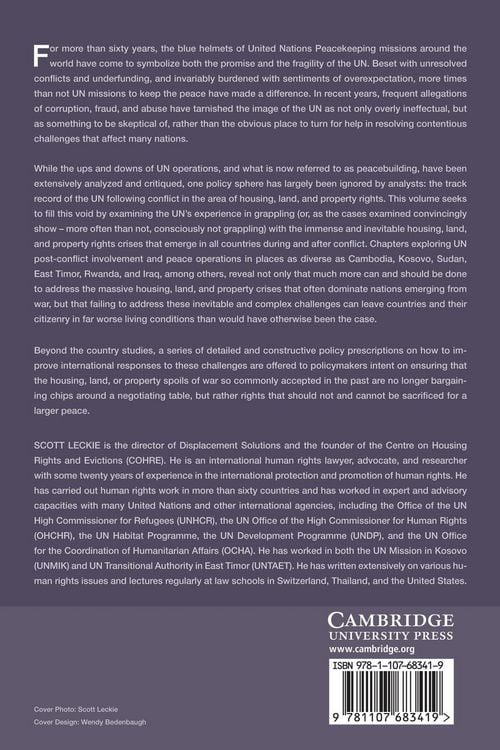 Produktbild: Housing, Land, and Property Rights in Post-Conflict United Nations and Other Peace Operations