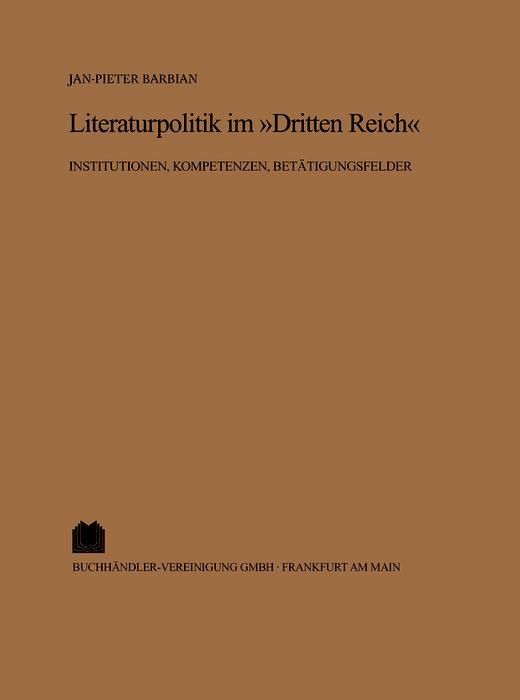 Produktbild: Literaturpolitik im "Dritten Reich"