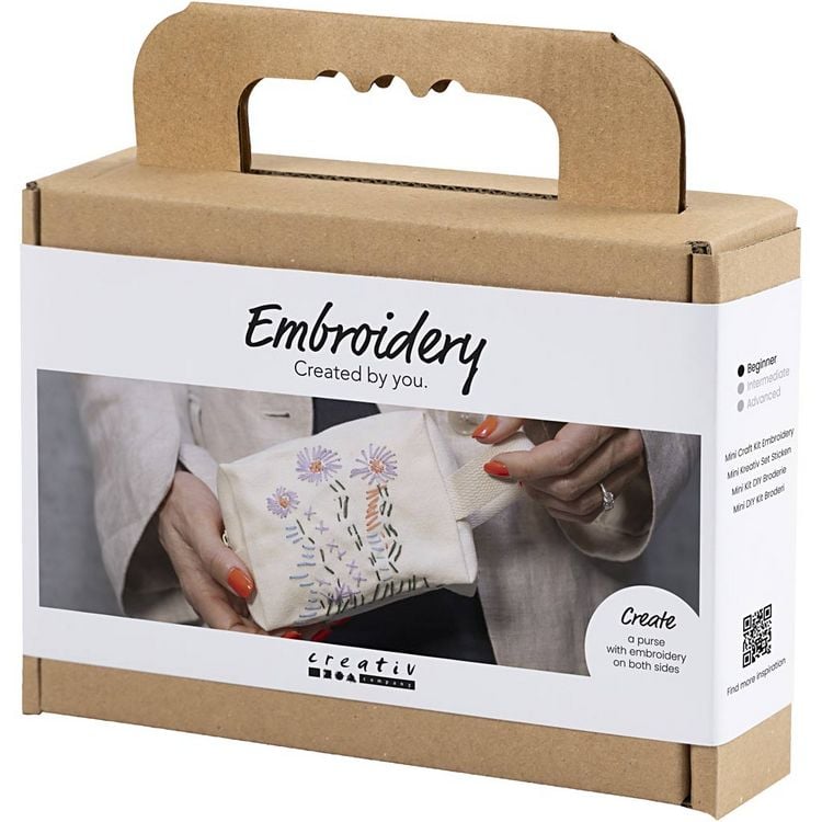 Produktbild: Creativ Company Mini Kreativ Set Sticken, Kosmetiktasche, Creme