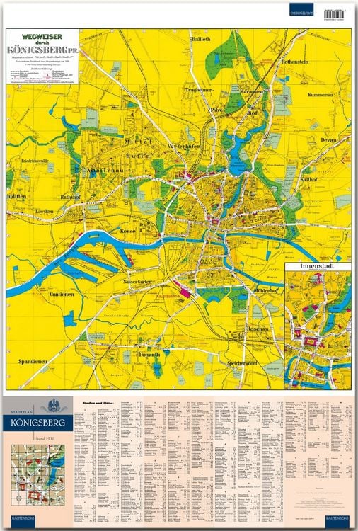 Produktbild: Stadtplan v. Koenigsberg Stand 1931