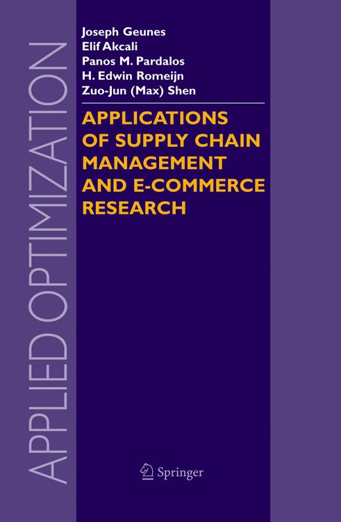 Produktbild: Applications of Supply Chain Management and E-Commerce Research