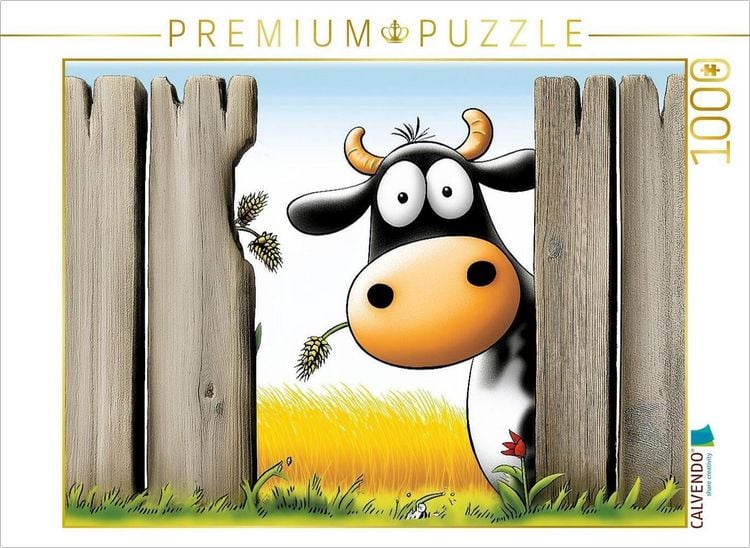 Produktbild: CALVENDO Puzzle Ausbrecherkuh | 1000 Teile Lege-Gr&ouml;&szlig;e 64x48cm Foto-Puzzle f&uuml;r gl&uuml;ckliche Stunden